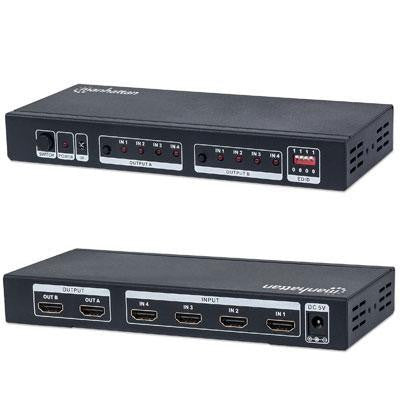 HDMI Matrix 4x2 Black wPSU Online Hot Sale