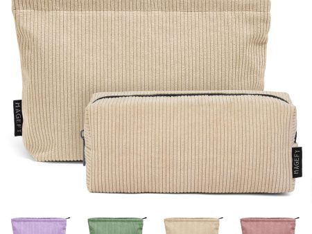 MAGEFY Juego de bolsas de maquillaje, Beige, Minimalismo For Sale