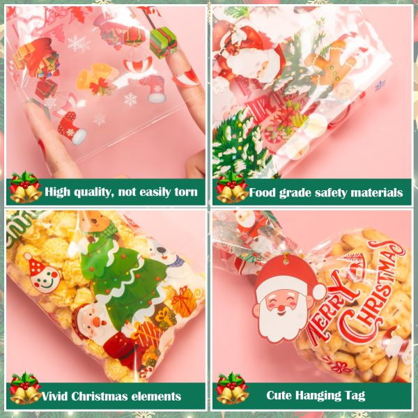 Pack de Bolsas de Celofán Navideñas para Caramelos con Etiquetas de Regalo Discount