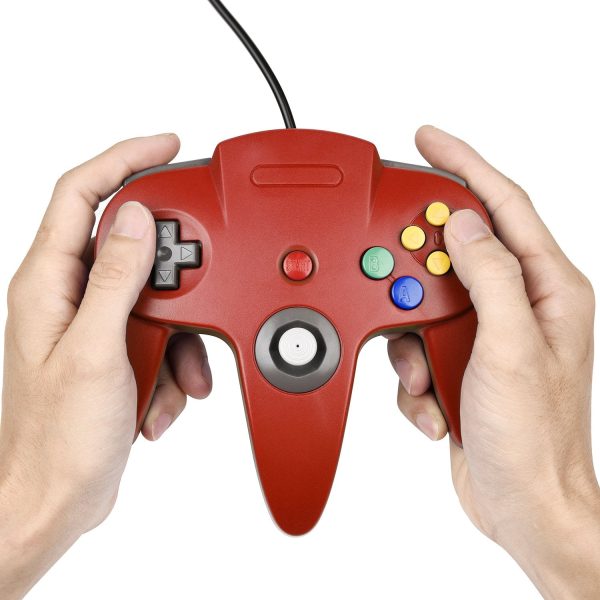 Controlador Retro Gamepad 64 N64 para Consola Nintendo 64 (Rojo) Embalaje Deteriorado Online