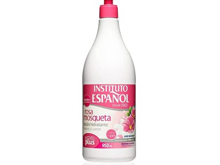 (Sin Dosificador) Instituto Español, Loción Hidratante Rosa Mosqueta - Dosificador, 950 ml  Embalaje Deteriorado Cheap