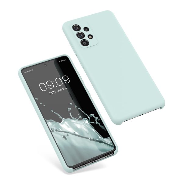 Funda kwmobile Compatible con Samsung Galaxy A52   A52 5G   A52s 5G - TPU y Silicona antigolpes - Apto Carga inalámbrica - Menta Cool Embalaje Deteriorado Cheap