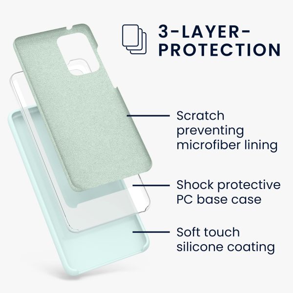 Funda kwmobile Compatible con Samsung Galaxy A52   A52 5G   A52s 5G - TPU y Silicona antigolpes - Apto Carga inalámbrica - Menta Cool Embalaje Deteriorado Cheap