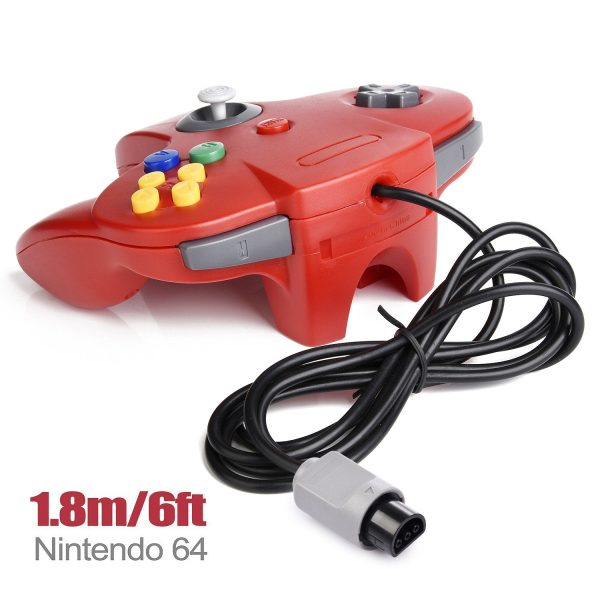 Controlador Retro Gamepad 64 N64 para Consola Nintendo 64 (Rojo) Embalaje Deteriorado Online