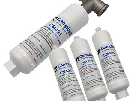 Campbell CM430SS 3 4  Stainless Steel Filter Tee & Cartridge Value Pack Sale